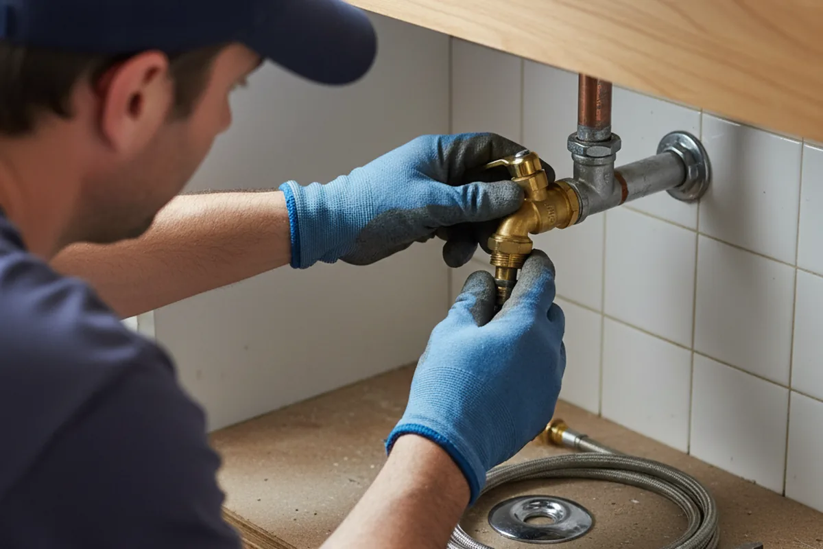 Shutoff valve and fitting work during Emergency Plumbing in Black Eagle